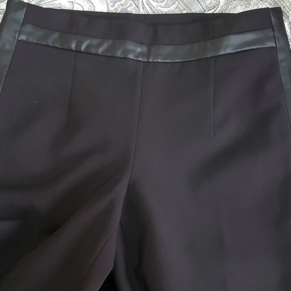 ZARA LEATHER DETAIL PANTS SIZE M - Picture 5 of 10
